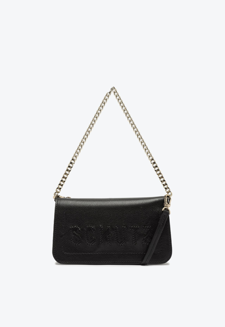 【9453 Bolsa Shoulder Couro Schutz Preta | ZZ MALL