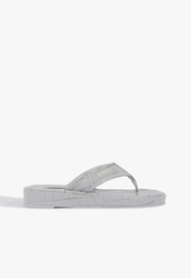 Chinelo Zoe Couro Cinza