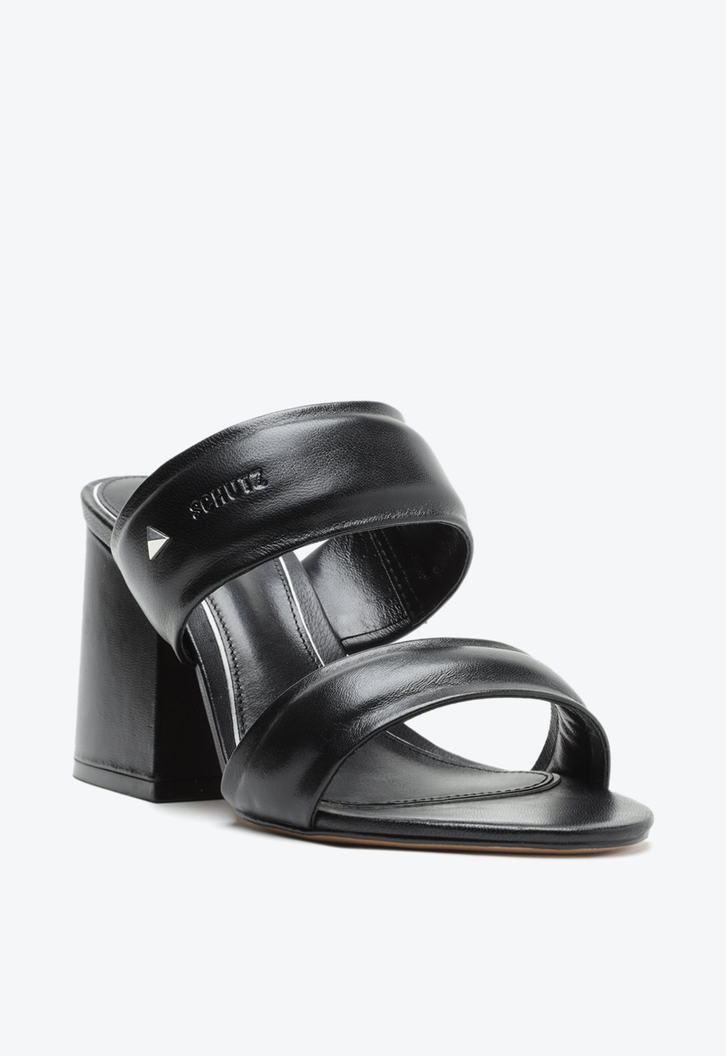 Sandália Mule Couro Preta