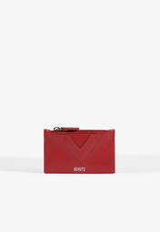 Porta Cartões Ellie Couro Vermelho