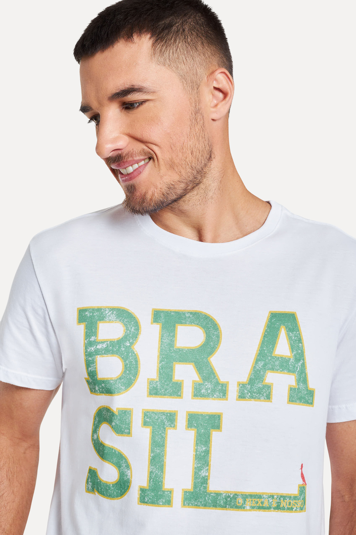 CAMISETA BRANCA RESERVA ESTAMPADA BRASIL
