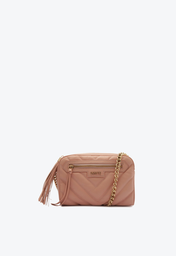 Bolsa Tiracolo Rosa Schutz Pequena Mirella Chevron Couro