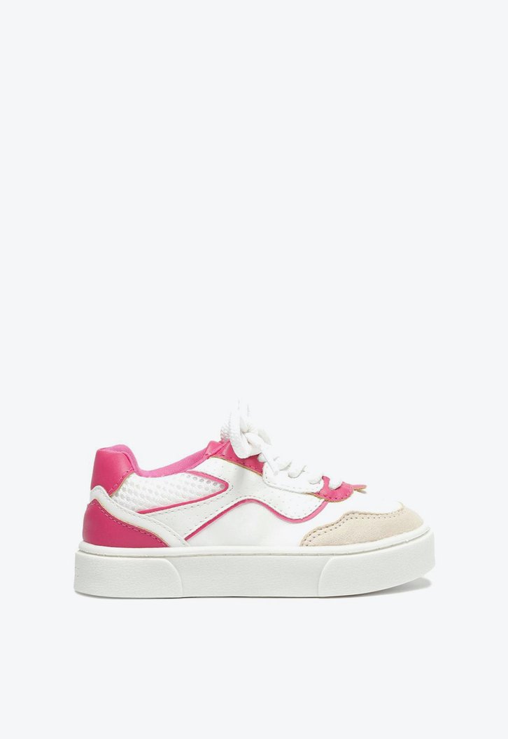 Tênis Branco Rosa Arezzo Flatform Bambini