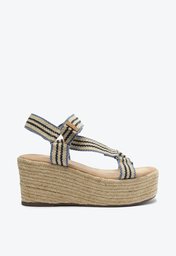 Sandália Flatform Azul Anacapri Luna Tira Fita Sport