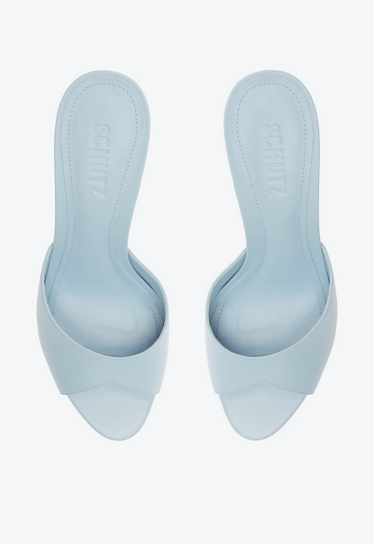 Sapato Mule Azul Schutz New Basics Couro | ZZ MALL