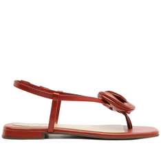 Sandália Slim Flor Vermelha