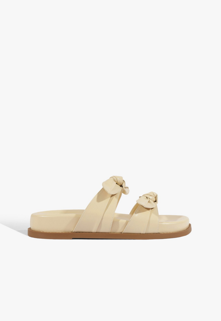 Sandália Papete Sporty Couro Branca