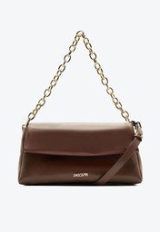 Bolsa Tiracolo Marrom Anacapri Média Baguete Alça Corrente