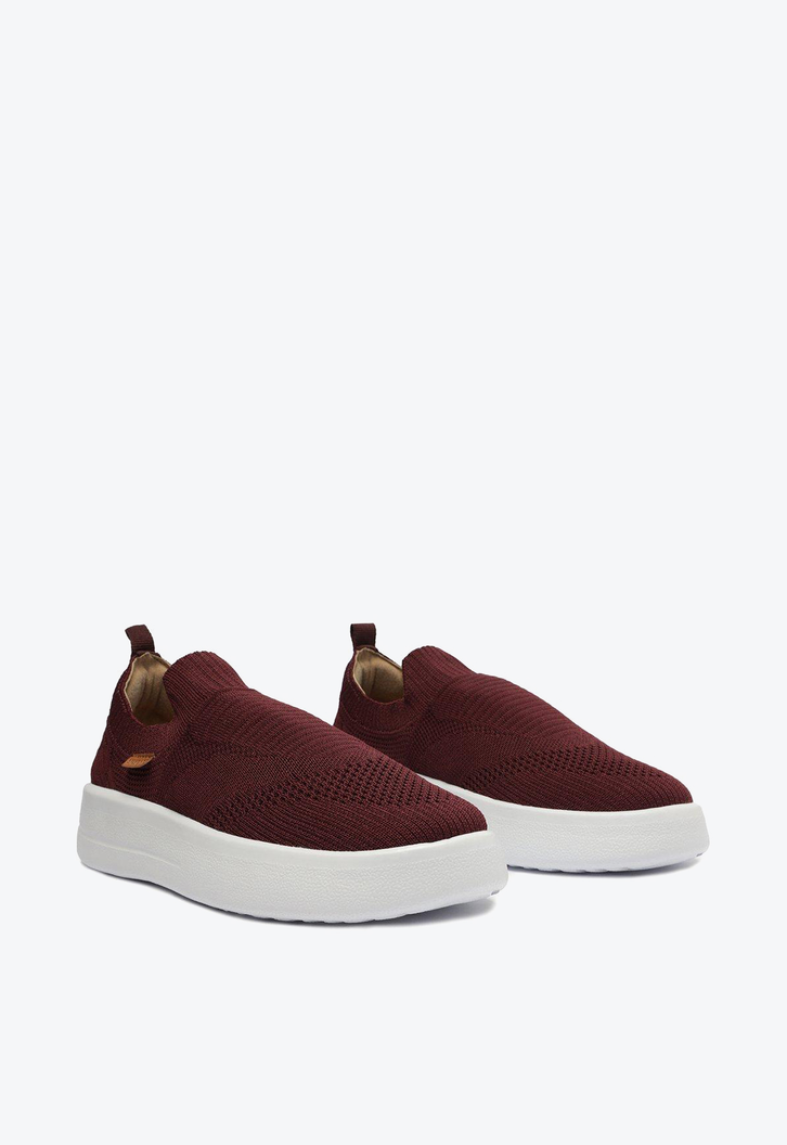 Slip On Flatform Roxo Anacapri Knit