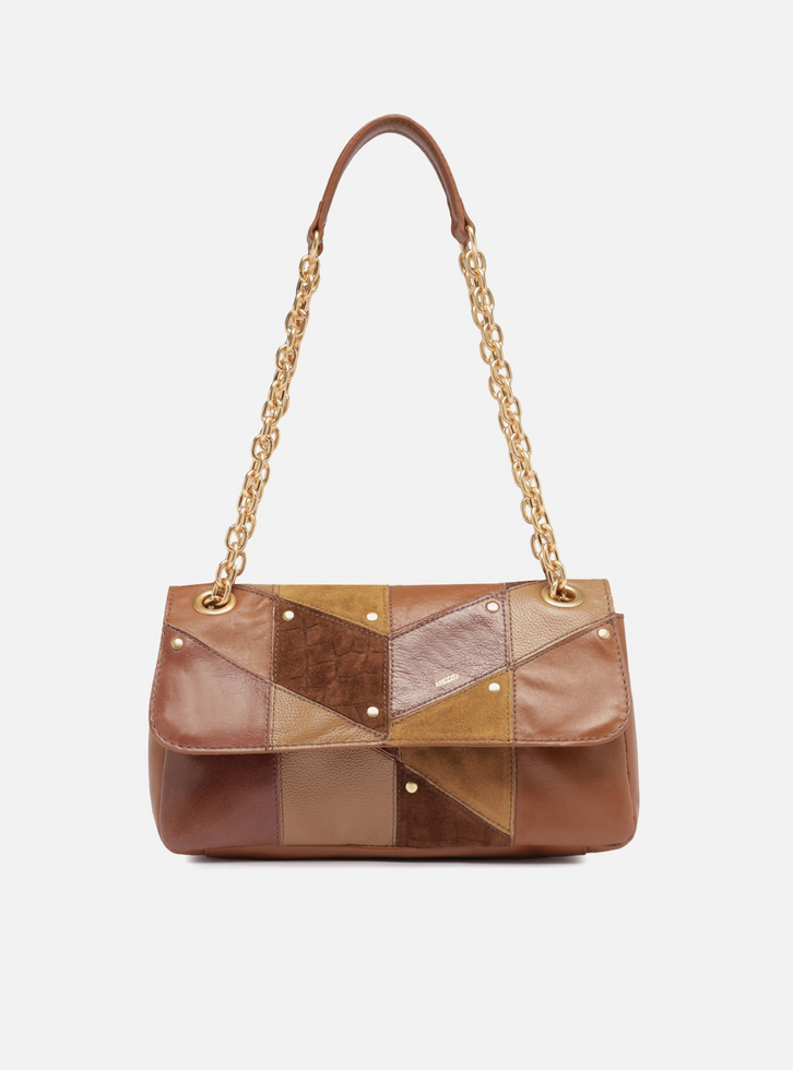 Bolsa Tiracolo Marrom Couro Média