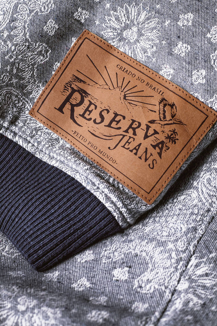 Jaqueta Azul Reserva Bomber Jacquard Bandana