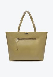 Bolsa Shopping Nude Anacapri Neutra Zíper Grande