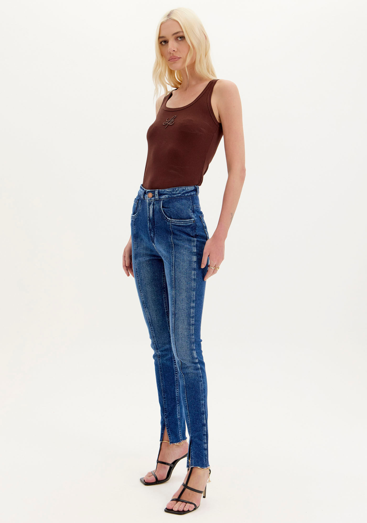 Calça Jeans Azul Lança Perfume Hestia Shape Now