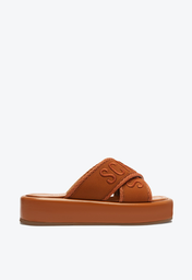 Chinelo Slide Plataforma Marrom Schutz
