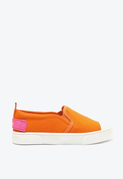 Tênis Slip Laranja Arezzo On Lona Elásticos Bambini