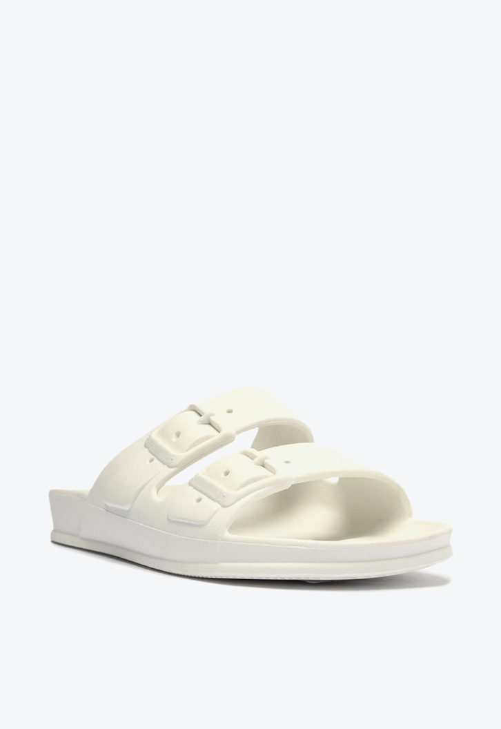 Sandália Papete Branca Flatform Brizza