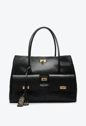 Bolsa Tote Preta Vicenza Bethany Grande