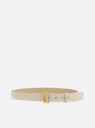 Cinto Off-white Arezzo Couro Largo Fivela A