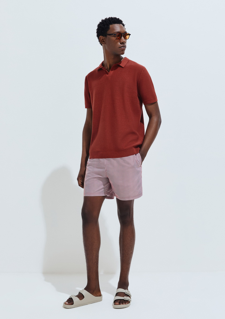Shorts Vermelho Hering Praia Estampado