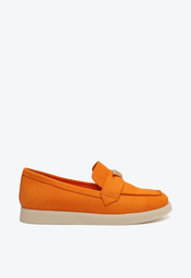 Mocassim Laranja Schutz Camurça