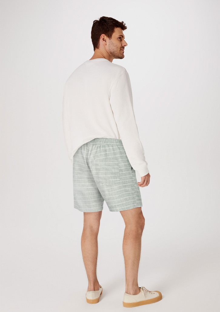Bermuda Masculina Verde Claro Hering Jogger Rústica Listrada