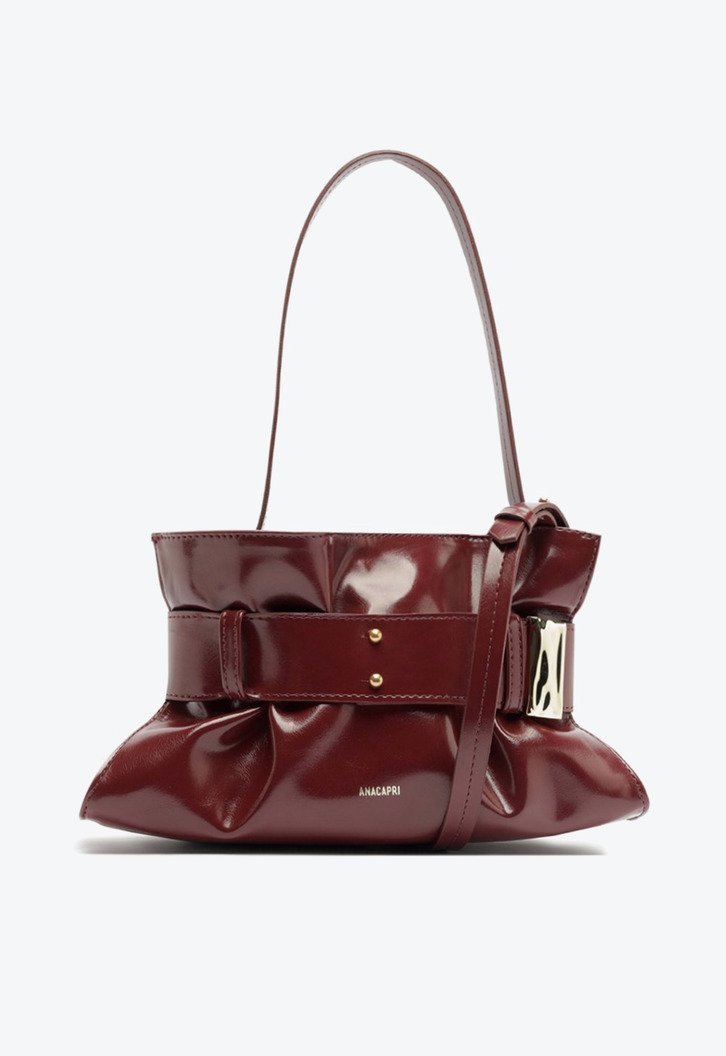 Bolsa Tiracolo Pequena Belted Vermelha