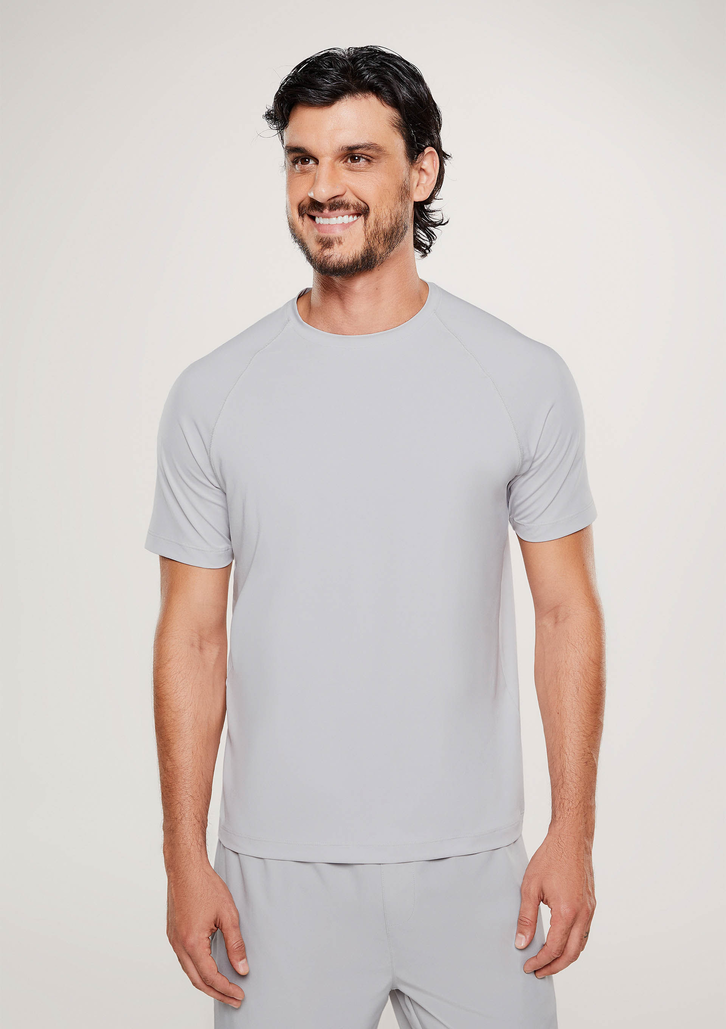 Camiseta Cinza Hering Esportiva Manga Raglan