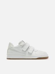 Tênis Slip On Branco Arezzo Couro Tiras Velcro