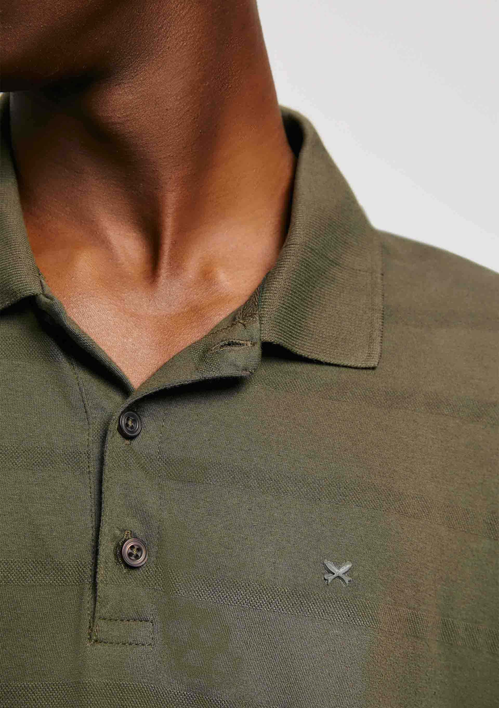 Camisa Polo Verde Musgo Hering Manga Curta Com Bordado