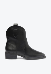 Bota Western Preta Anacapri Cano Curto Liana
