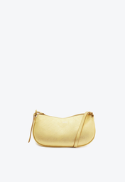 Bolsa Tiracolo Dourada Schutz Baguette Sara Couro