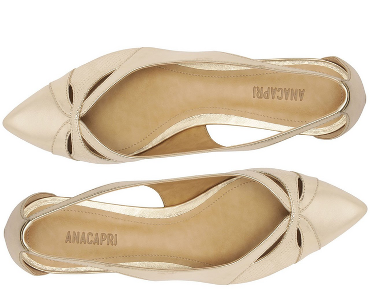 Sapatilha Lateral Vazada Dourada | ZZ MALL