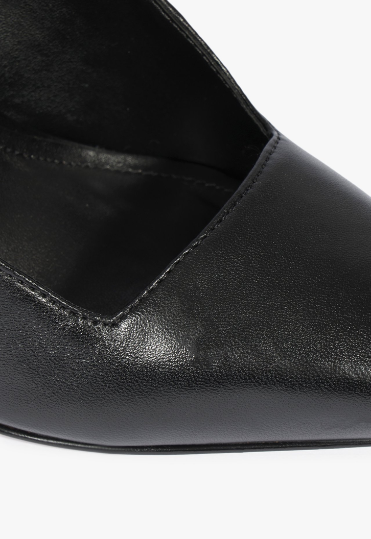 Slingback salto block Preto