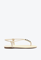Sandália Branco Arezzo Rasteira Slim Light Citrus
