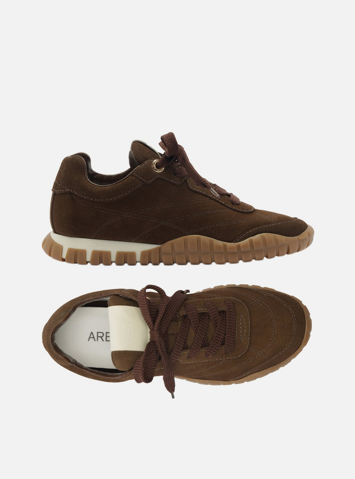 maronページ Tênis Marrom Suede Mix Sola Emborrachada | ZZ MALL