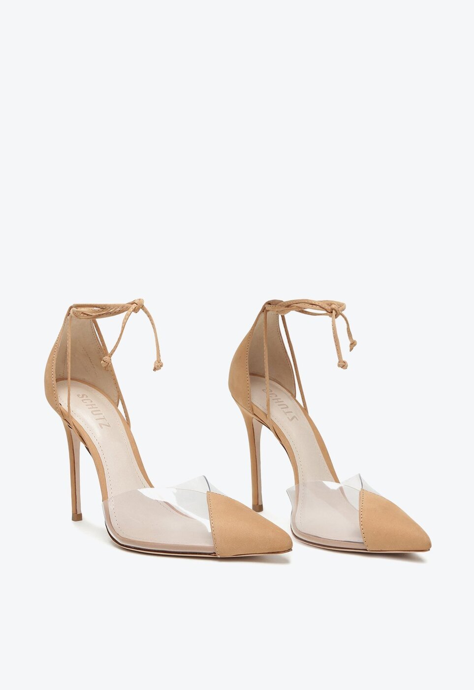 Scarpin Vinil Lace Up Nude ZZ MALL