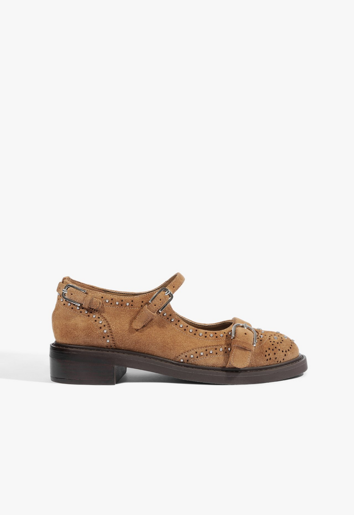 Oxford Schutz Fivelas e Studs Carmurça Marrom