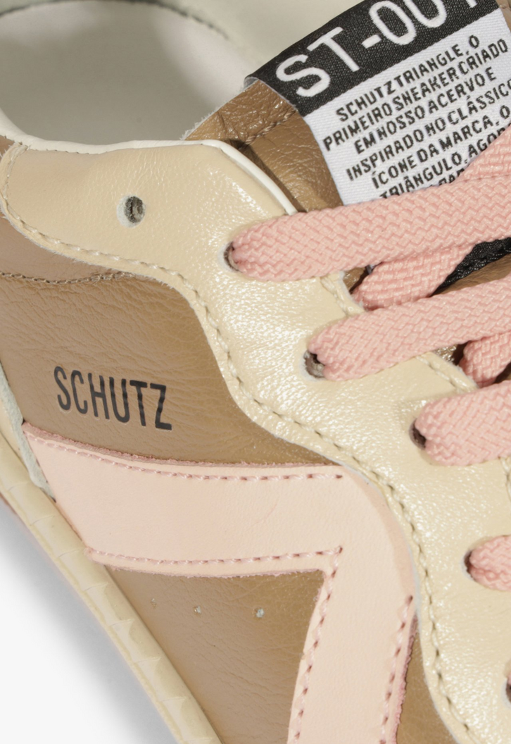 Tênis Schutz ST 001 Couro Bege Rosa
