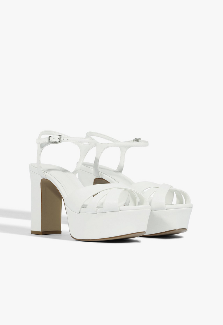 Sandália Keefa Meia Pata Couro Branco