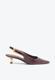 Sapato Vermelho Schutz Slingback Couro