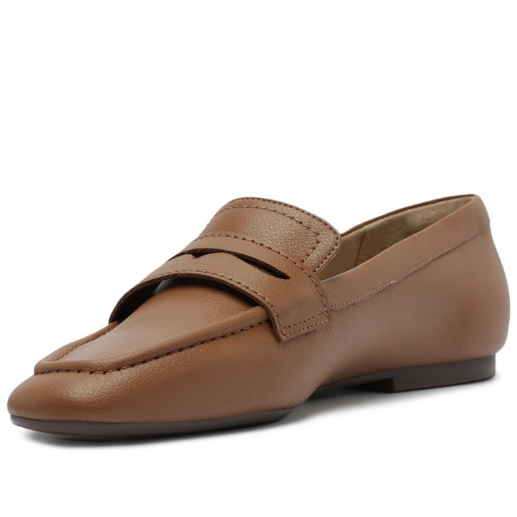 Mocassim Madri Bico Quadrado Marrom