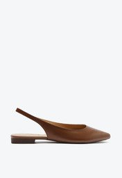 Sapatilha Marrom Anacapri Slingback Bico Fino Cinnamon