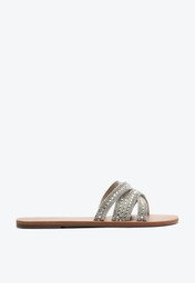 Rasteira Multitiras Glam Hot Fix Prata