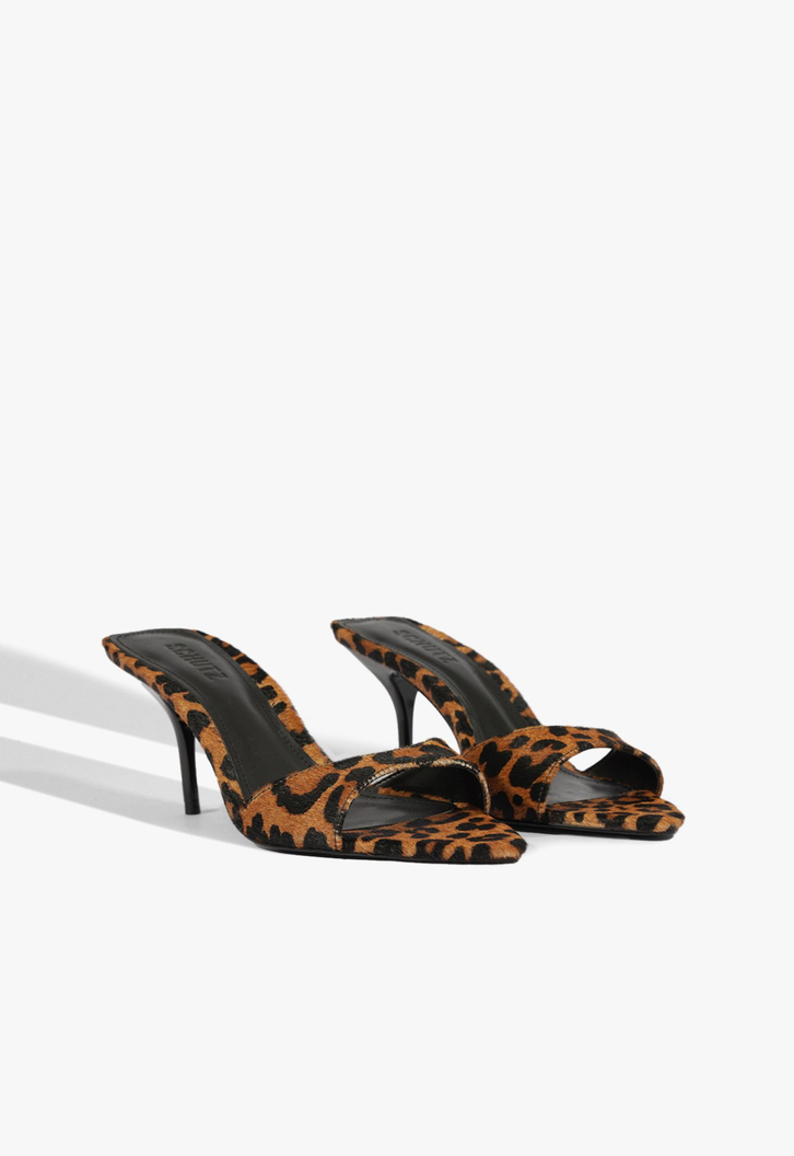 Tamanco Elodie Couro Animal Print