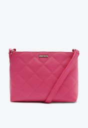 Bolsa Tiracolo Rosa Pink Anacapri Média Matelassê Triangular