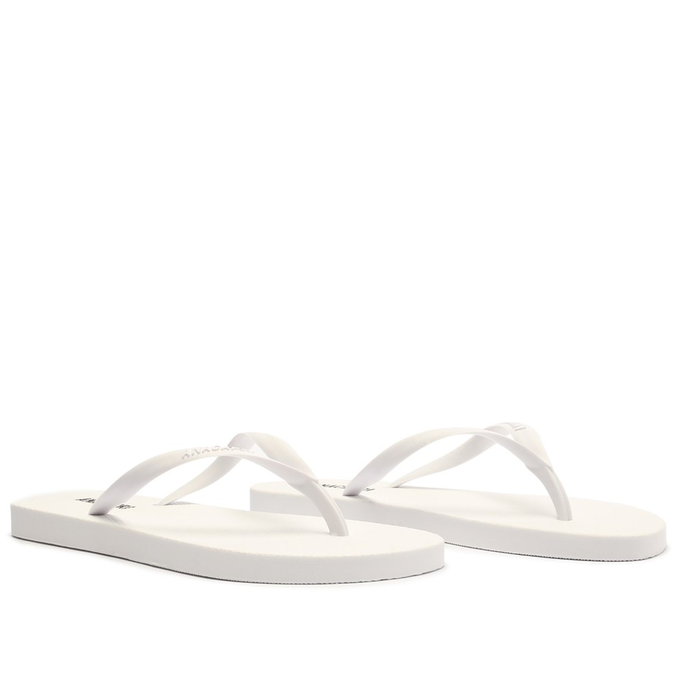 Kit Chinelo Branco e Bolsa Transparente Flork