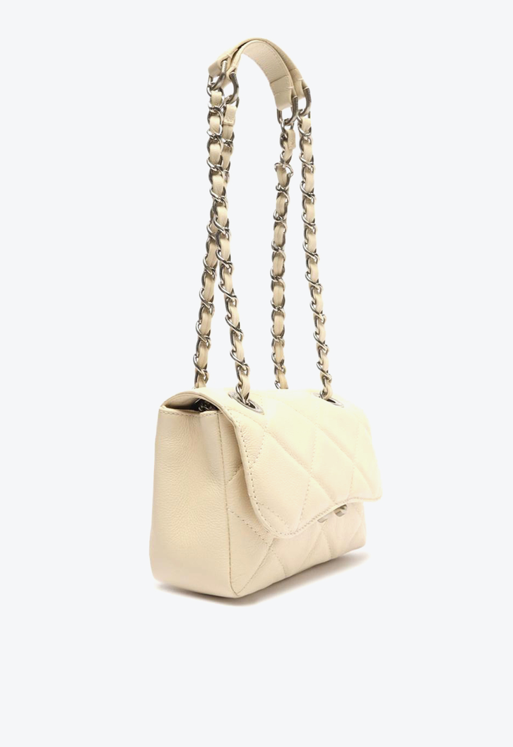Bolsa Tiracolo Off-White Arezzo Couro Mizz Pequena