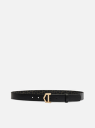 Cinto Preto Arezzo Couro Fivela Metal A