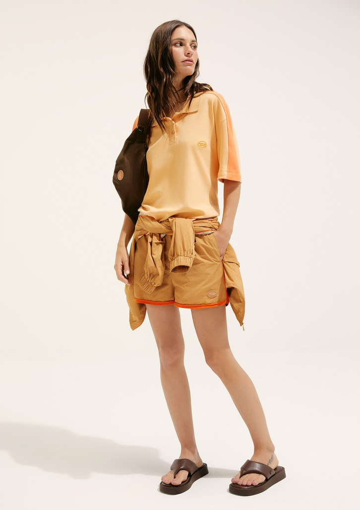Camisa Polo Laranja Hering Com Bordado Hering + Cosmo