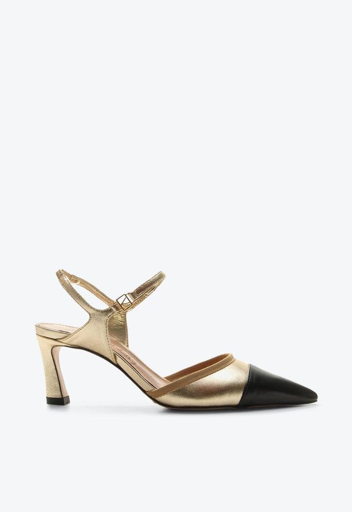 Slingback Cap Toe Tarina Dourado